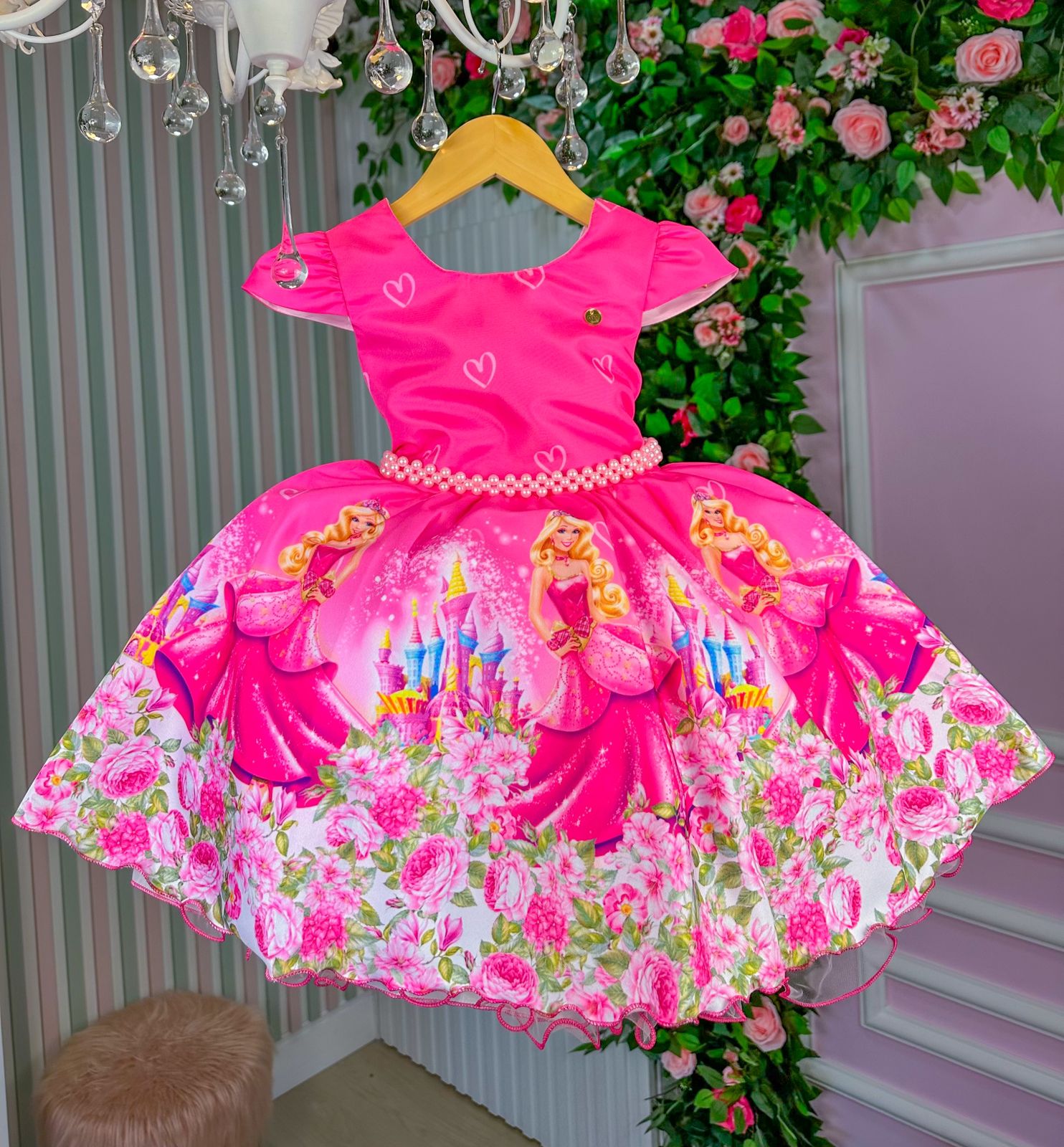 Vestido Princesa Sofia + faixinha de cabelo