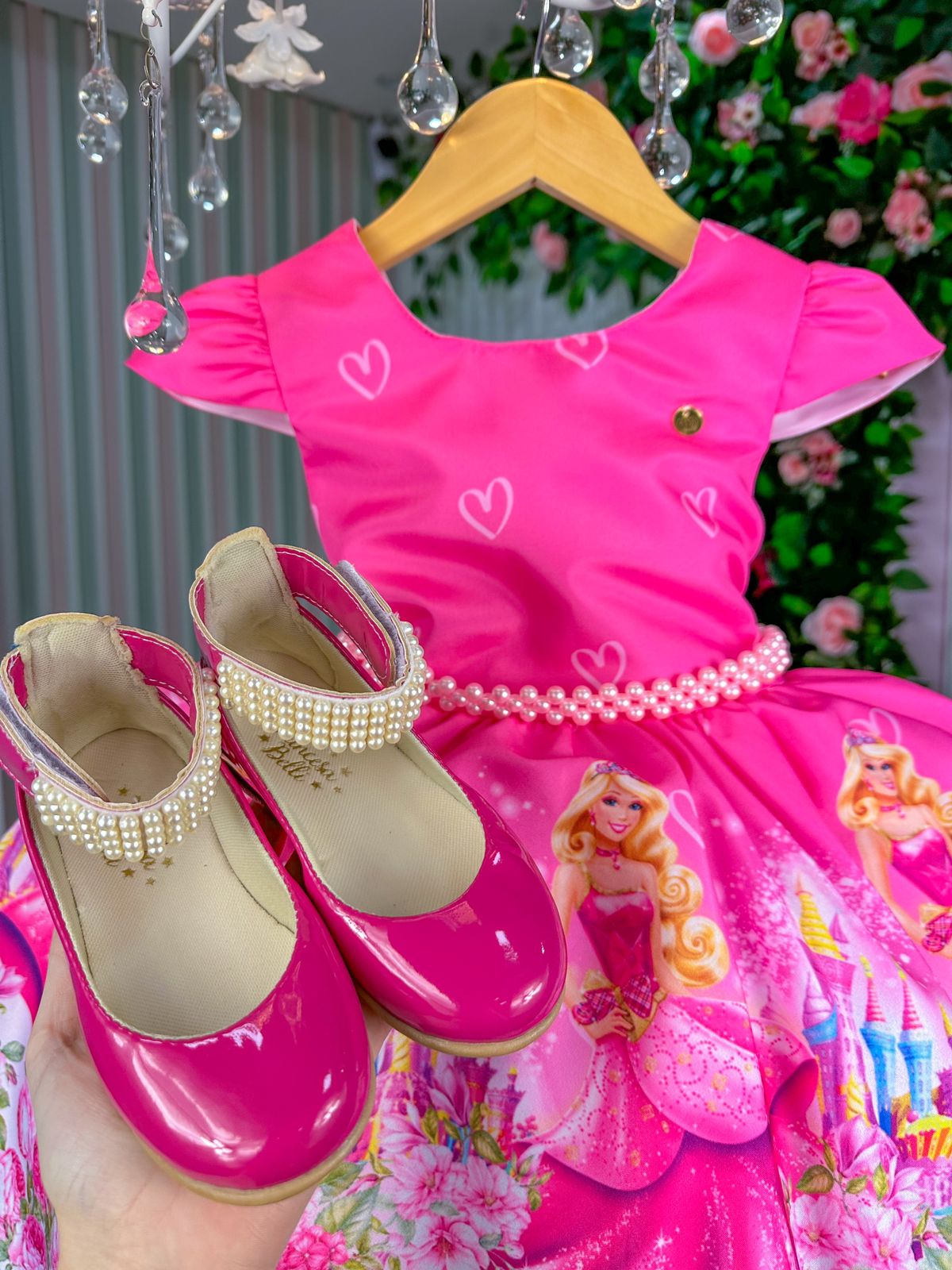 Vestido Temático Barbie Pink Tam.GG (8-9 Anos) - PopKids Store Moda Infantil
