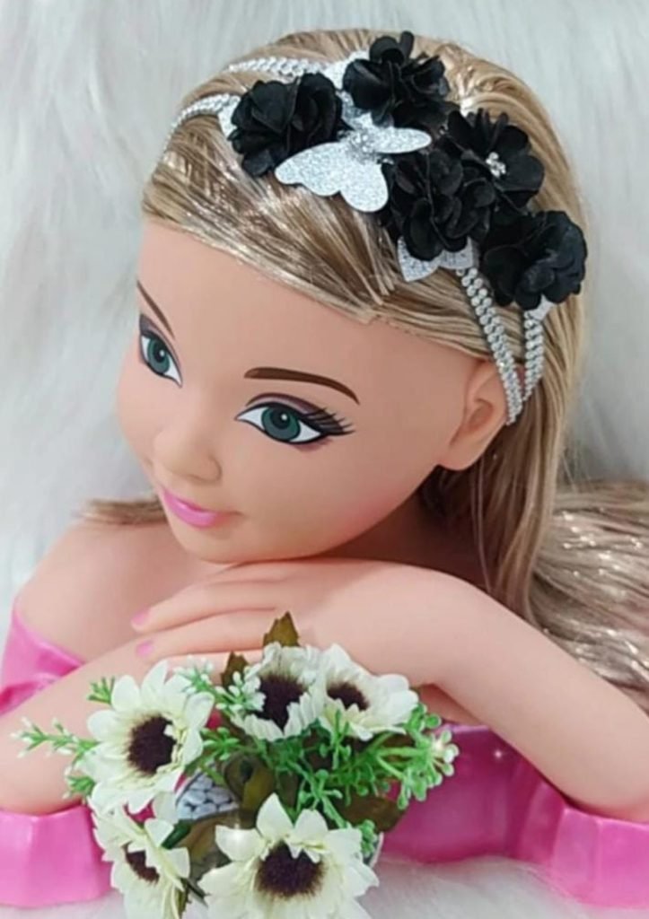 Faixa Belli Jardim Preto com Prata