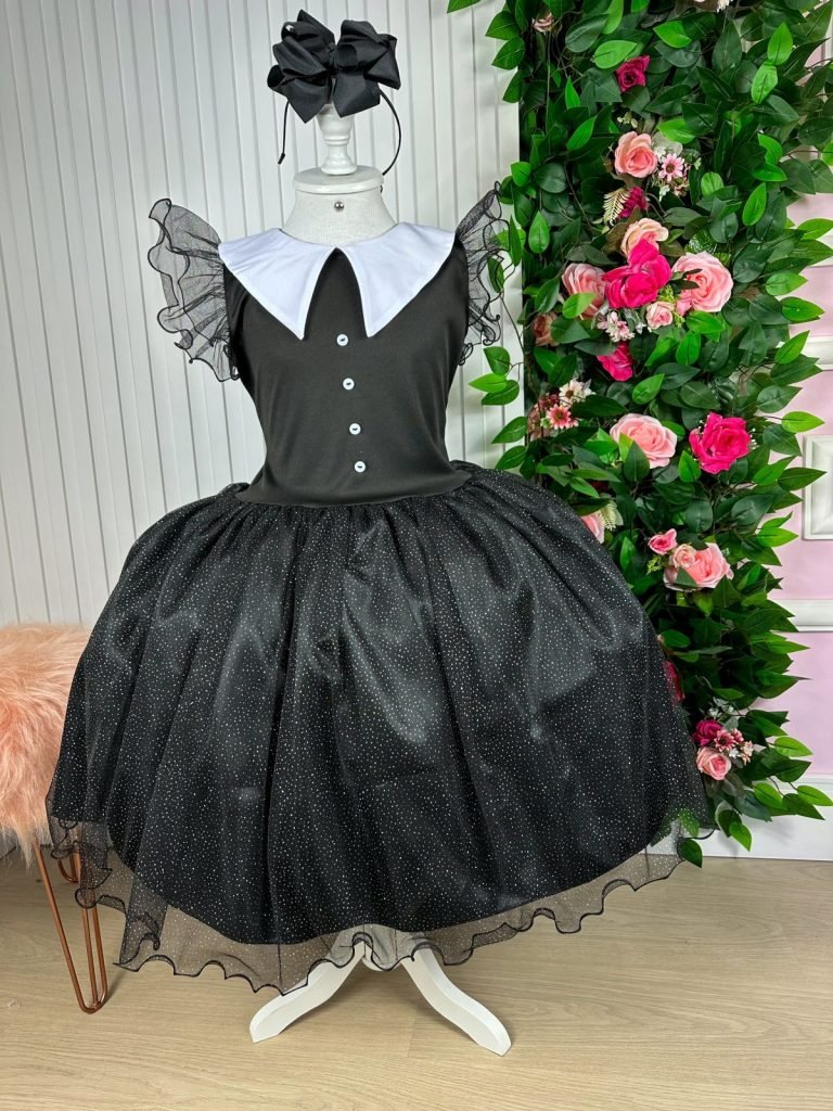 Vestido Marie Tematico Wandinha – Vandinha