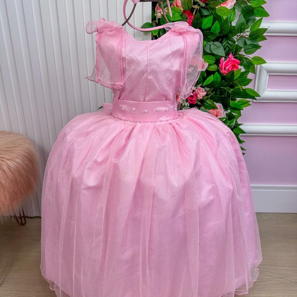 Vestido Marie Longo Mel Rosa Bebe