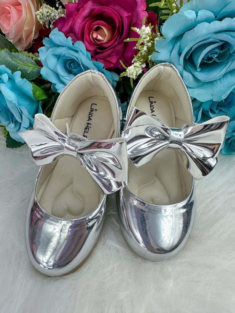 Sapatilha Flor Di Mila Laço Prata Metalizado Modelo 2
