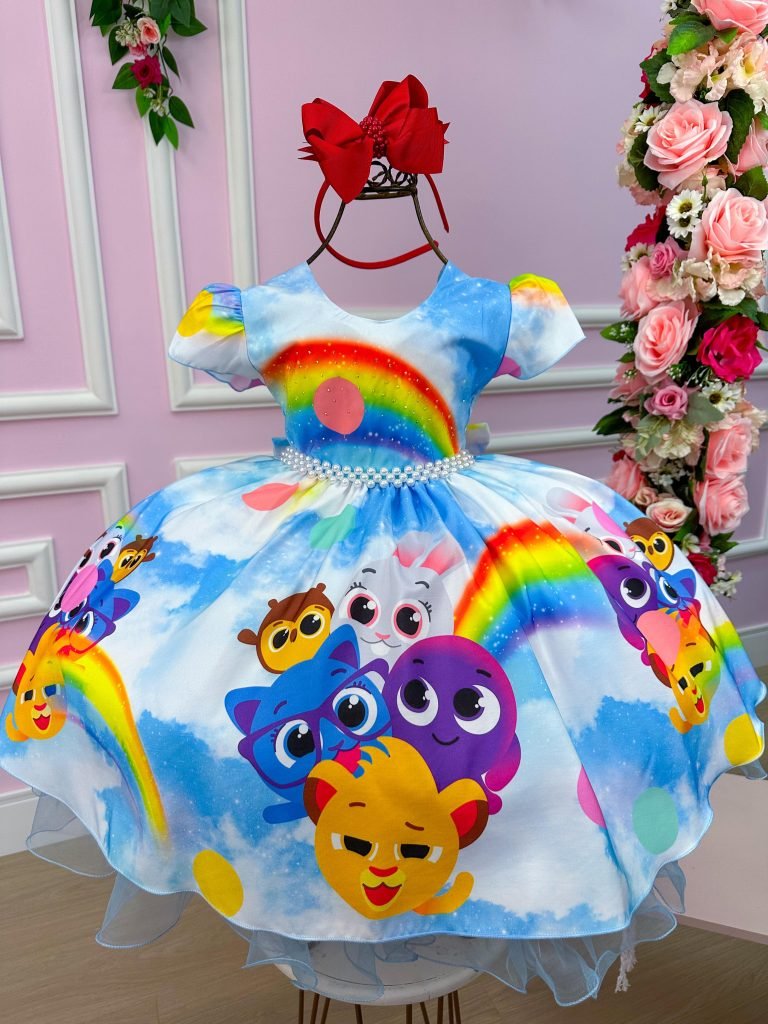 Vestido Temáticos da Gigi Bolofofos – Bolo Fofos Azul