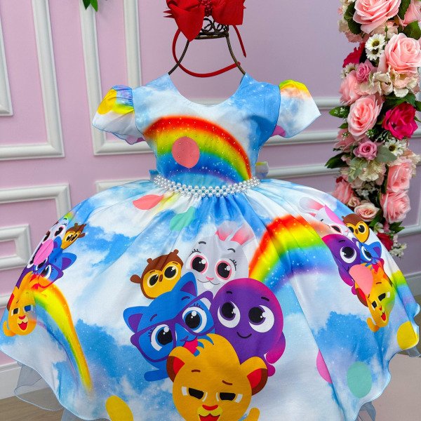 Vestido Temáticos da Gigi Bolofofos – Bolo Fofos Azul