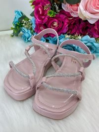 Sandália Doce Pe Verniz Nude/Rose Lilia