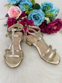 Sandalia Flor Di Mila Mariana Dourada