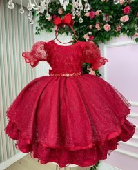 Vestido Bella Child Laize Vermelho