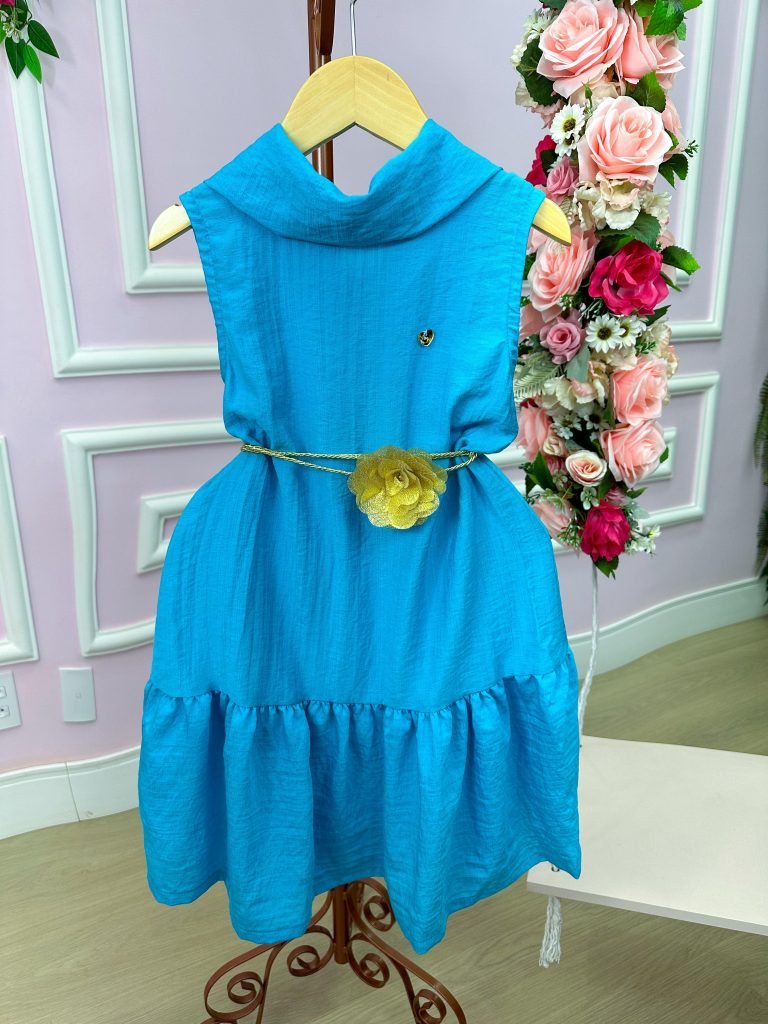 Vestido Blogueirinha Serena Azul Turquesa