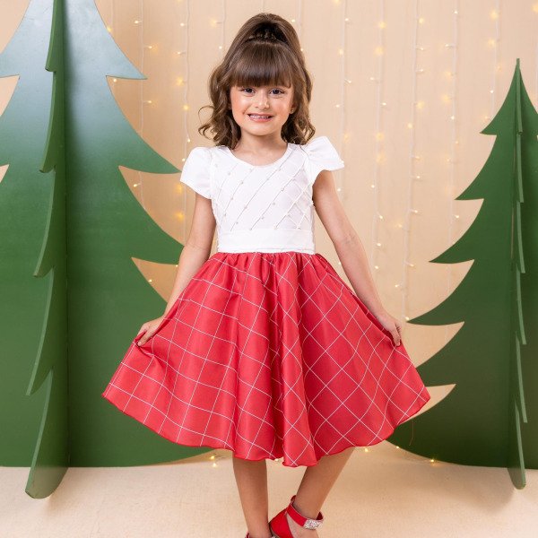 Vestido Banana Club Jamile Saia Vermelha