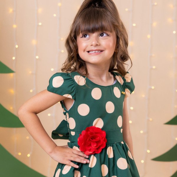 Vestido Banana Club Helen Verde Bolinhas