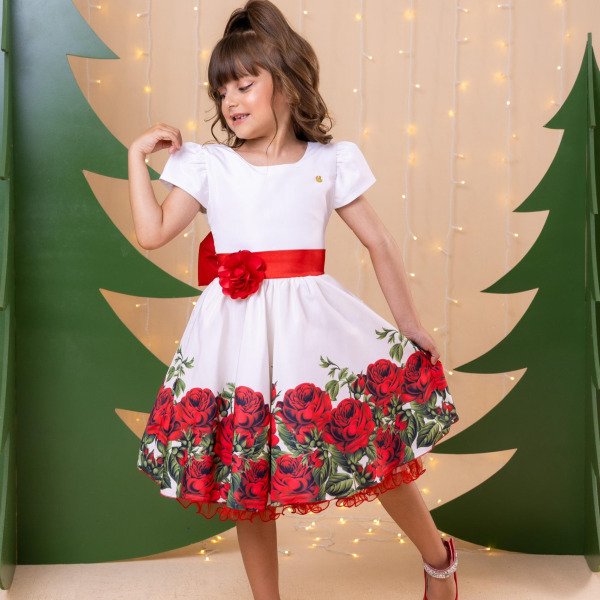 Vestido Banana Club Fernanda Branco Floral