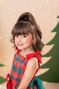 Vestido Marie Madeline Ursinho Xadrez Vermelho – Natal