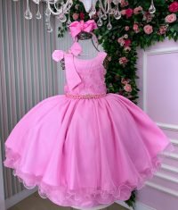 Vestido Bella Child Nicole Rosa