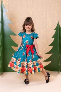 Vestido Marie Milena Ursinhos Verde – Natal