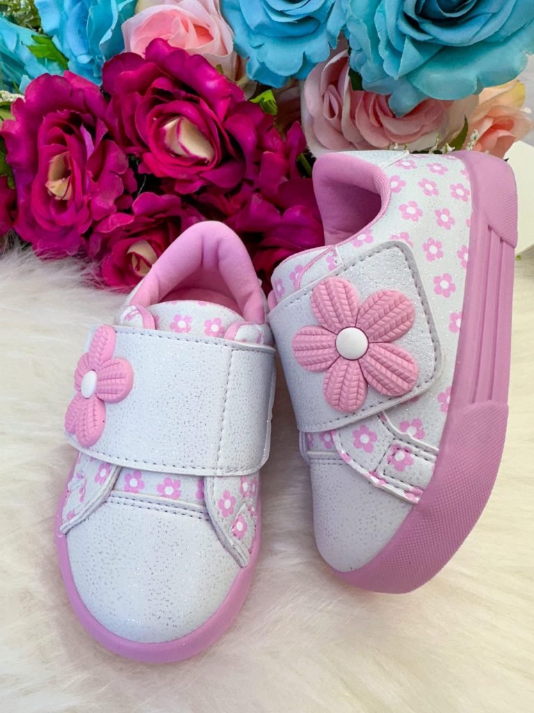 Tênis Encanto de Criança Florzinha Branco