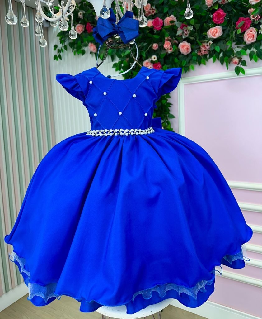 Vestido Ysa Kids Francine Azul Royal