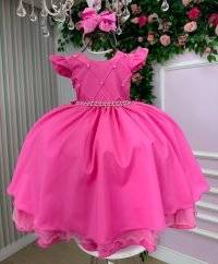 Vestido Ysa Kids Francine Rosa Chiclete