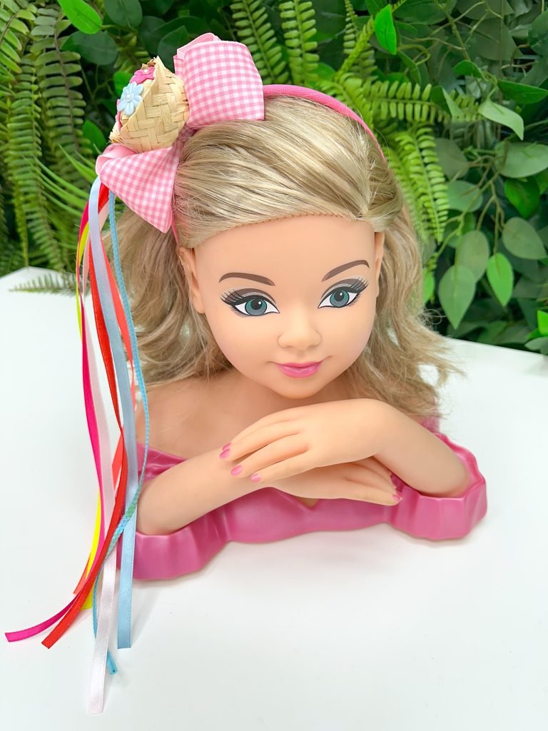 Tiara Belli Rosa Xadrez Junino