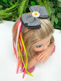 Laço Belli Bico de Pato Preto Xadrez Junino