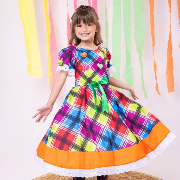 Vestido Marie Junino Luxo Quermesse do Luar