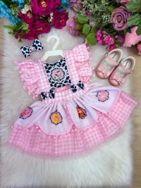 Romper/Vestido Princesa Belli Tematico Fazendinha
