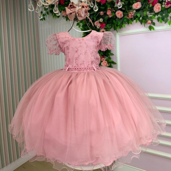 Vestido Infantil Menina Bonita Milene Rose