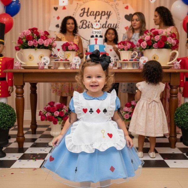 Vestido Princesa Belli Alice no Pais das Maravilhas