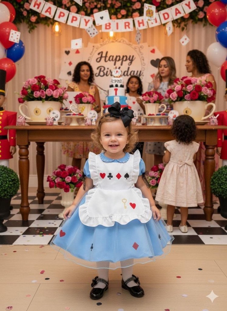 Vestido Princesa Belli Alice no Pais das Maravilhas