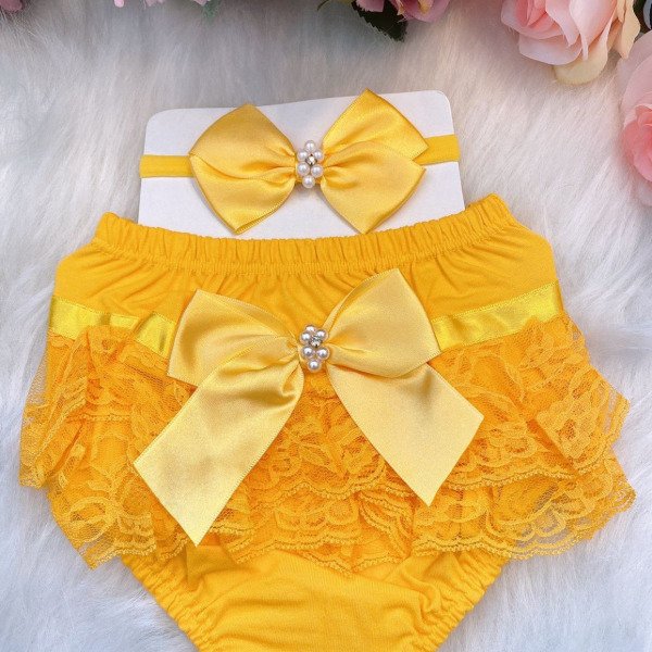 Kit Bunda Rica Amarelo/Calcinha