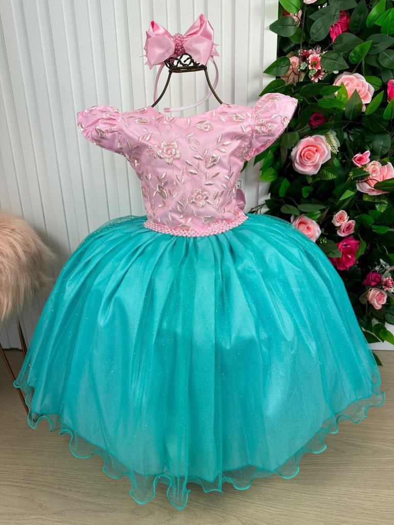Vestido Infantil Marie Ariel/Sereia