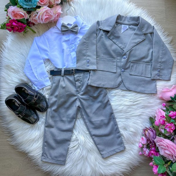 Conjunto Miss Cherry Social Terno – Blaizer Cinza