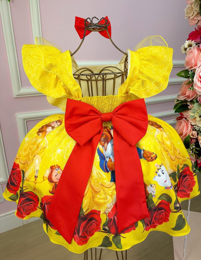 Vestido Temáticos Kids A Bela e a Fera