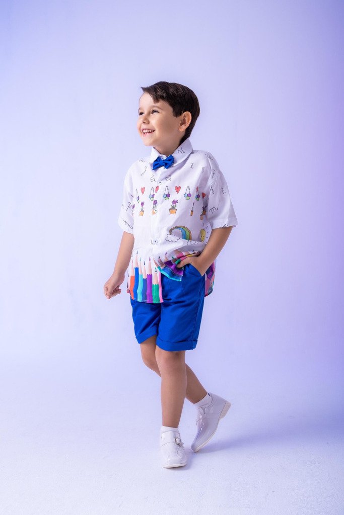 Conjunto Miss cherry Meninos – Lapis Aquarela Azul ABC