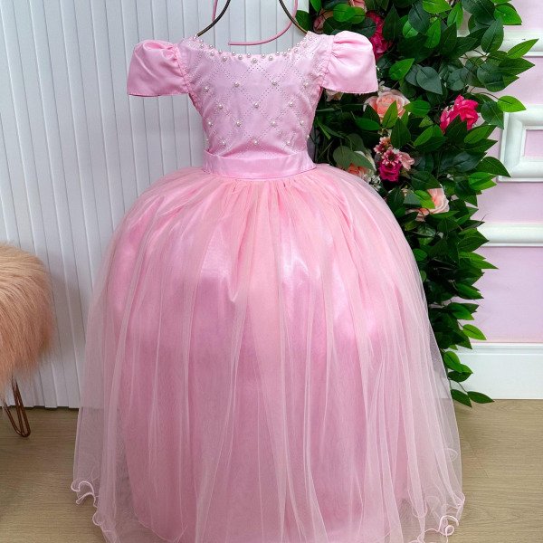 Vestido Enjoy Longo Gabriela Rosa Bebe