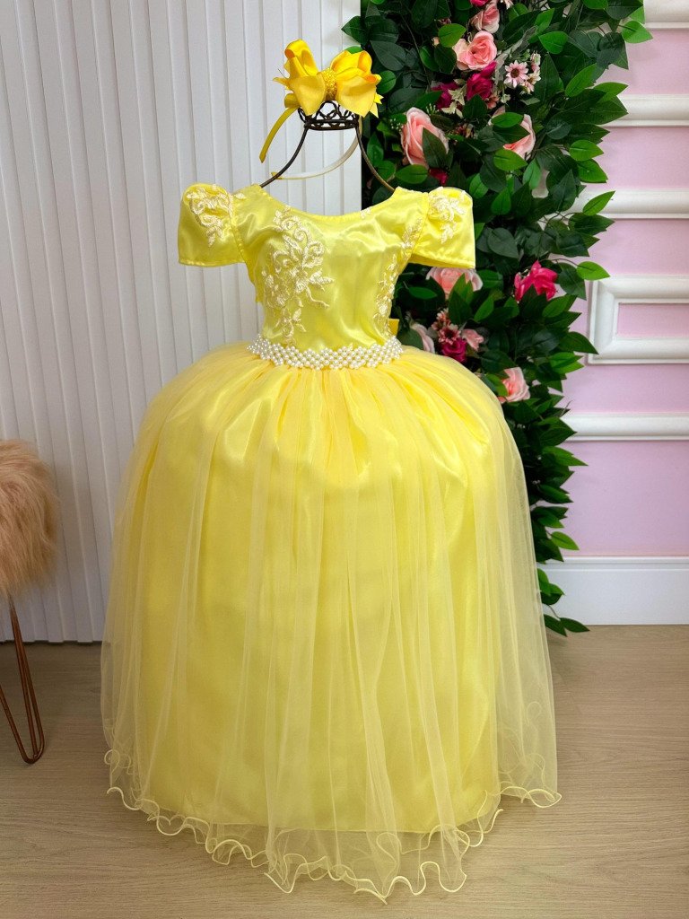 Vestido Enjoy Longo Jaqueline Amarelo
