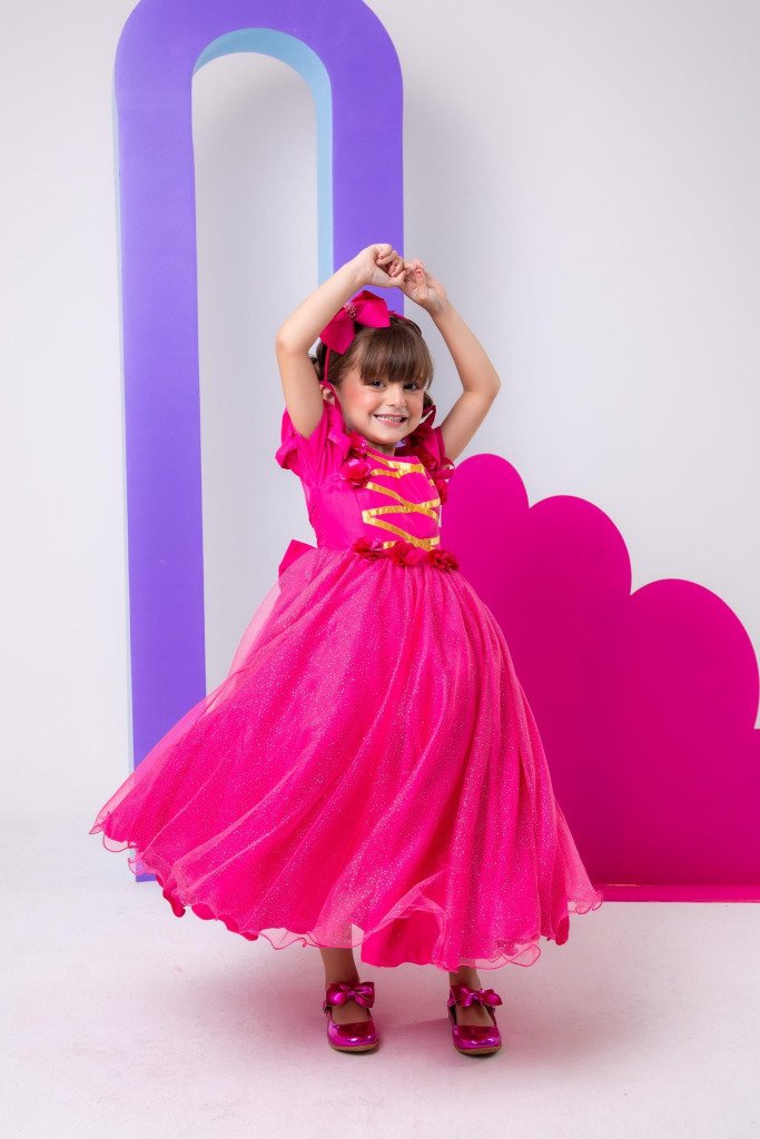 Vestido Bella Child/Fantasia Longa A Bela Adormecida Aurora
