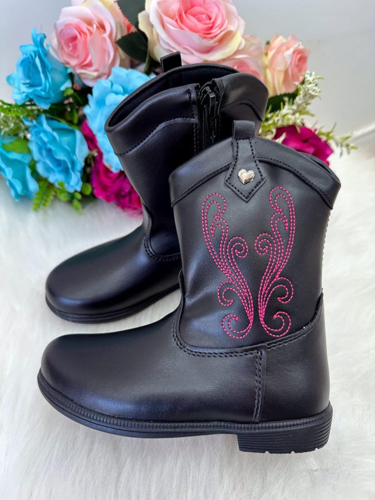 Bota – Coturno Doce Pe Boiadeira Texana Preto