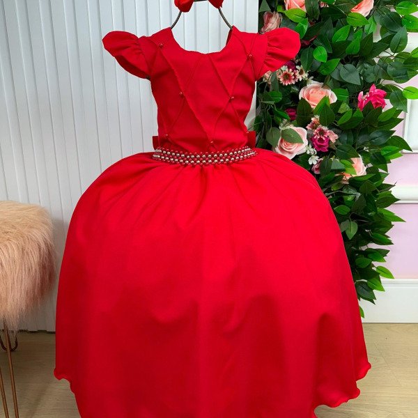 Vestido Ysa Kids Ariane Longo Vermelho