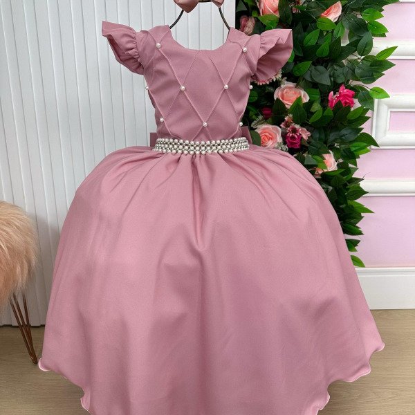 Vestido Ysa Kids Ariane Longo Rosê