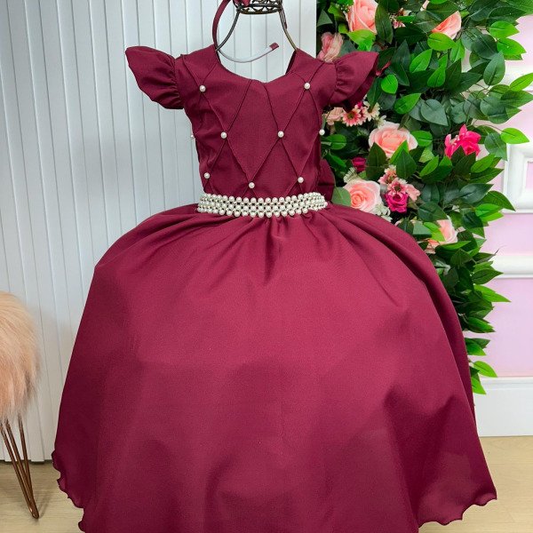 Vestido Ysa Kids Ariane Longo Marsala