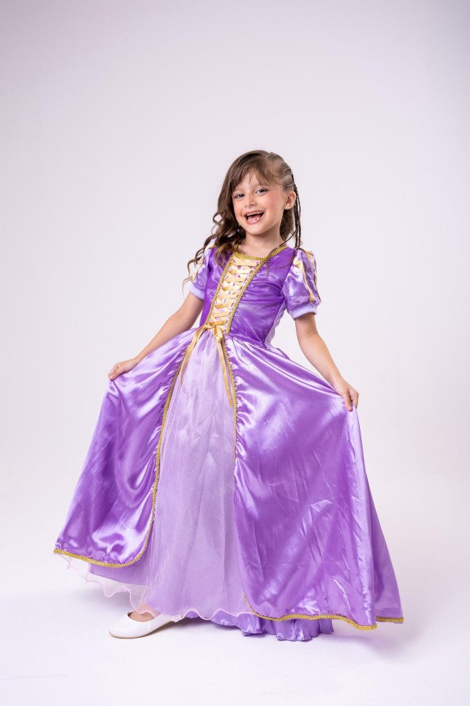 Fantasia Longa Princesa Belli Rapunzel Modelo 2