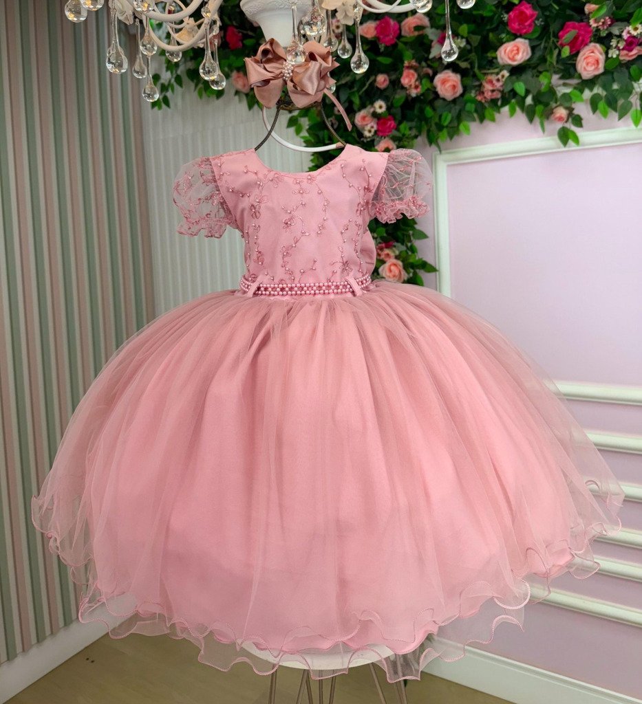 Vestido Infantil Menina Bonita Milene Rose