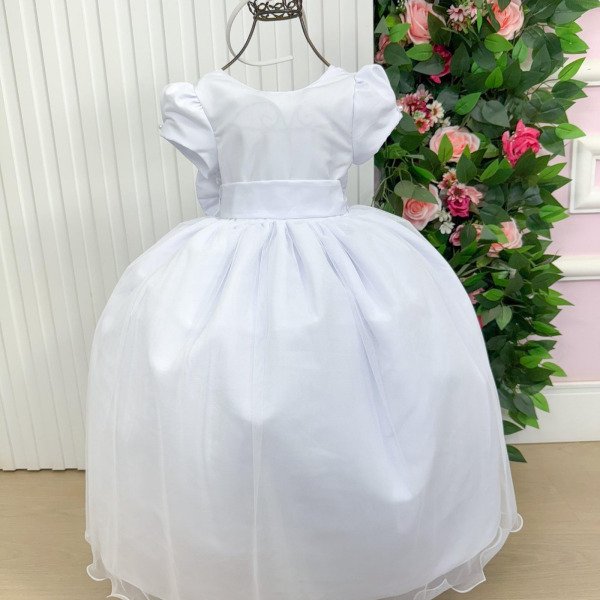 Vestido Vila Lele Longo Selena Branco