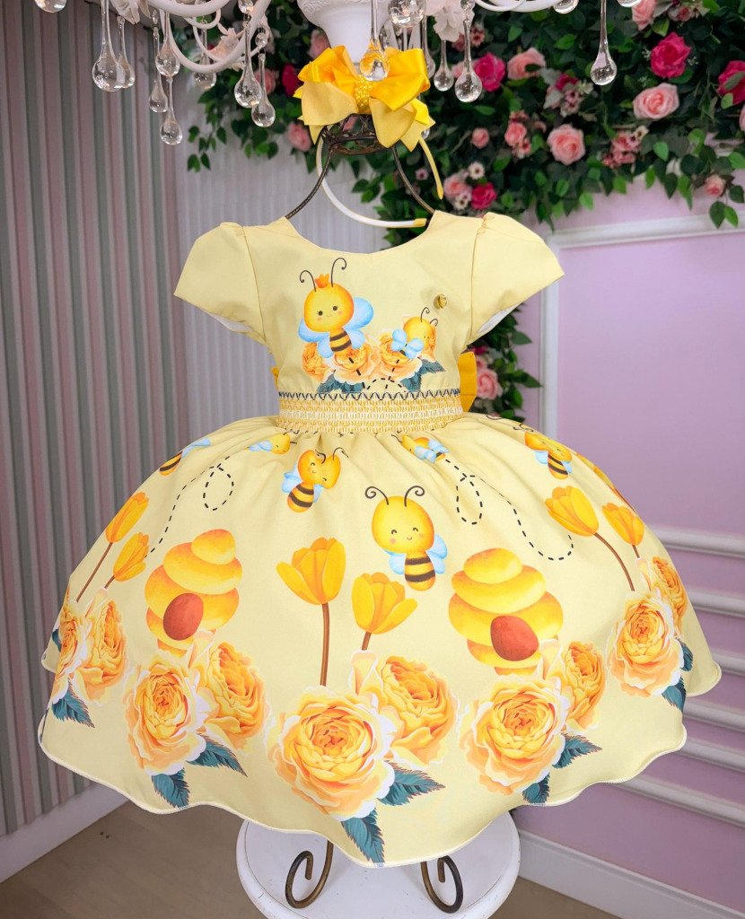 Vestido Temáticos Kids Abelha – Abelhinha