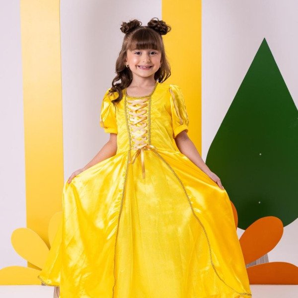 Fantasia Princesa Belli A Bela e a Fera Longa Modelo 2