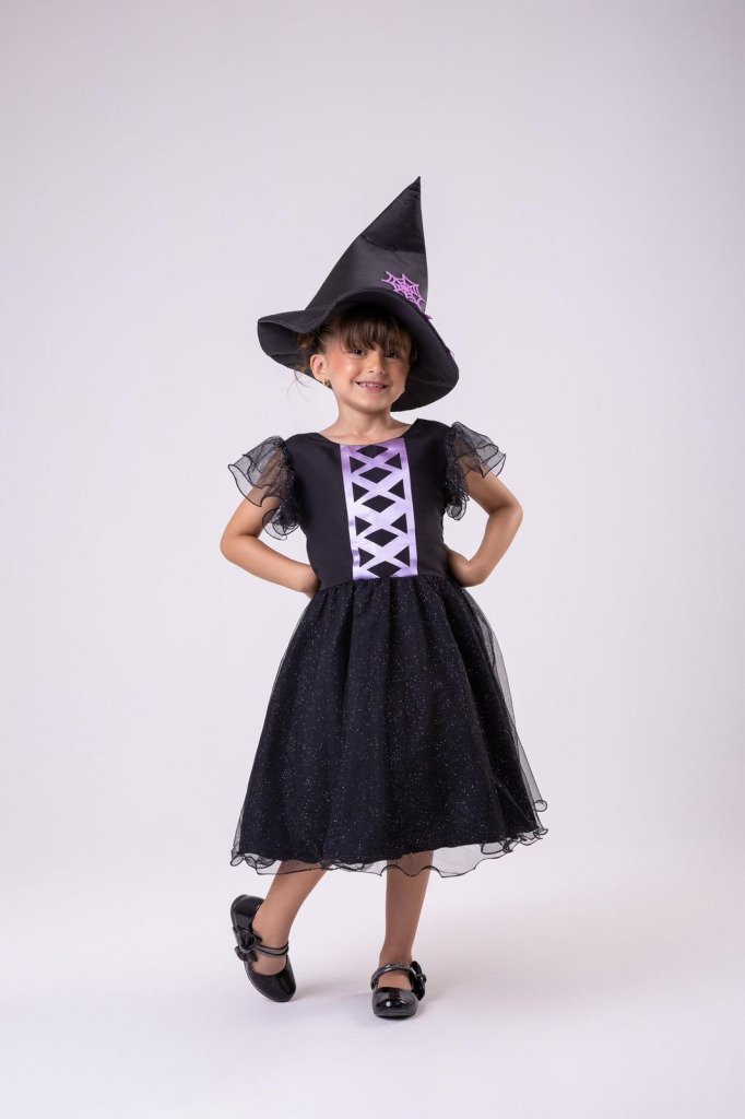 Vestido Tematicos Kids Halloween Encanto Sombrio