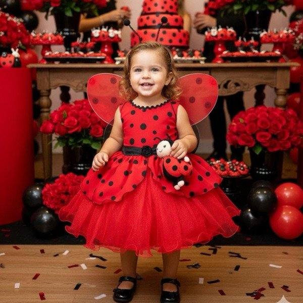 Vestido Tematicos Luxinho Joaninha