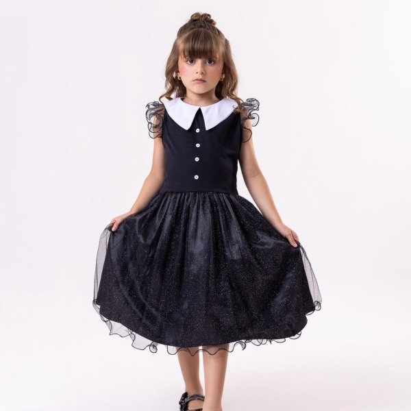 Vestido Marie Tematico Wandinha – Vandinha