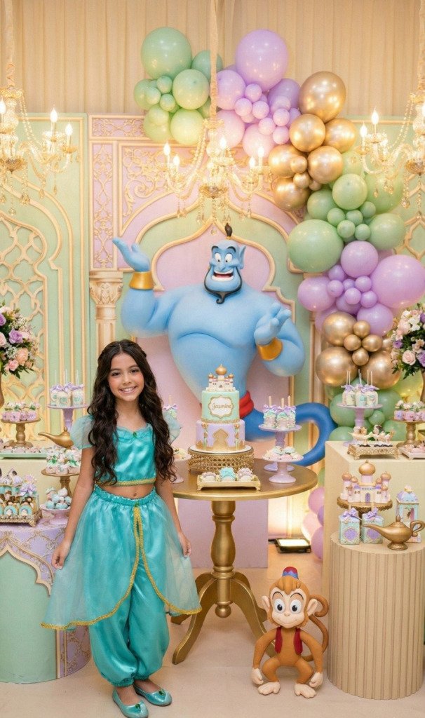 Fantasia Princesa Belli Princesa Jasmine Verde Tiffany