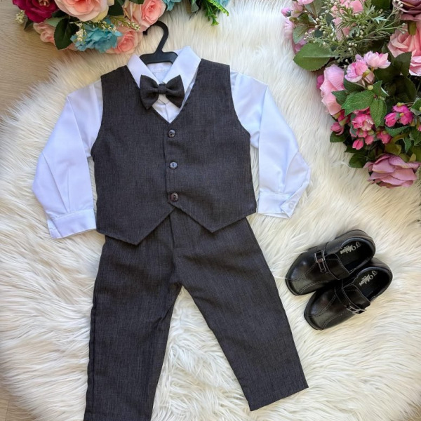 Conjunto Miss Cherry Colete Davi Preto